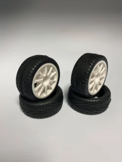 D040 Road Tire On-Road Grip Tyre Set 52mm X 26mm Wheel Tamiya Kyosho HPI TYP2