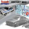 TC022 FORD ESCORT MK2 British Airways Tamiya TT01 TT02 190mm