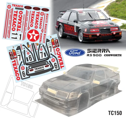 Ford Sierra RS500 TEXACO Tamiya TT01 TT02 190mm X 257mm HPI Kyosho Drift