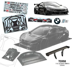 TC058 1/10 LB Works BMW I8, 200mm Tamiya TT01 TT02 Drift