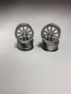 26mm 6mm Offset Silver Spoke Wheels 12mm Hex (4pcs) LL11