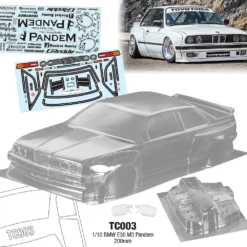 TC003 1/10 BMW E30 M3, 200mm Tamiya TT01 TT02