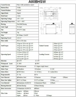 Brushless Servo 36KG HV AGF-RC A80BHSW Full Metal Case Waterproof High Voltage -Remote Control Toys Shop D36E3C28 352D 4756 84B7 C2E02D532D1F