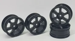 TAMIYA 6 SPOKE TW GT WHEELS MOTUL AUTECH 1:10 BLACK 26mm (4pc) # 300335164