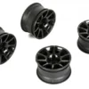 M CHASSIS WHEELS 10 SPOKE 4 PIECE "BLACK" OFFSET +4MM