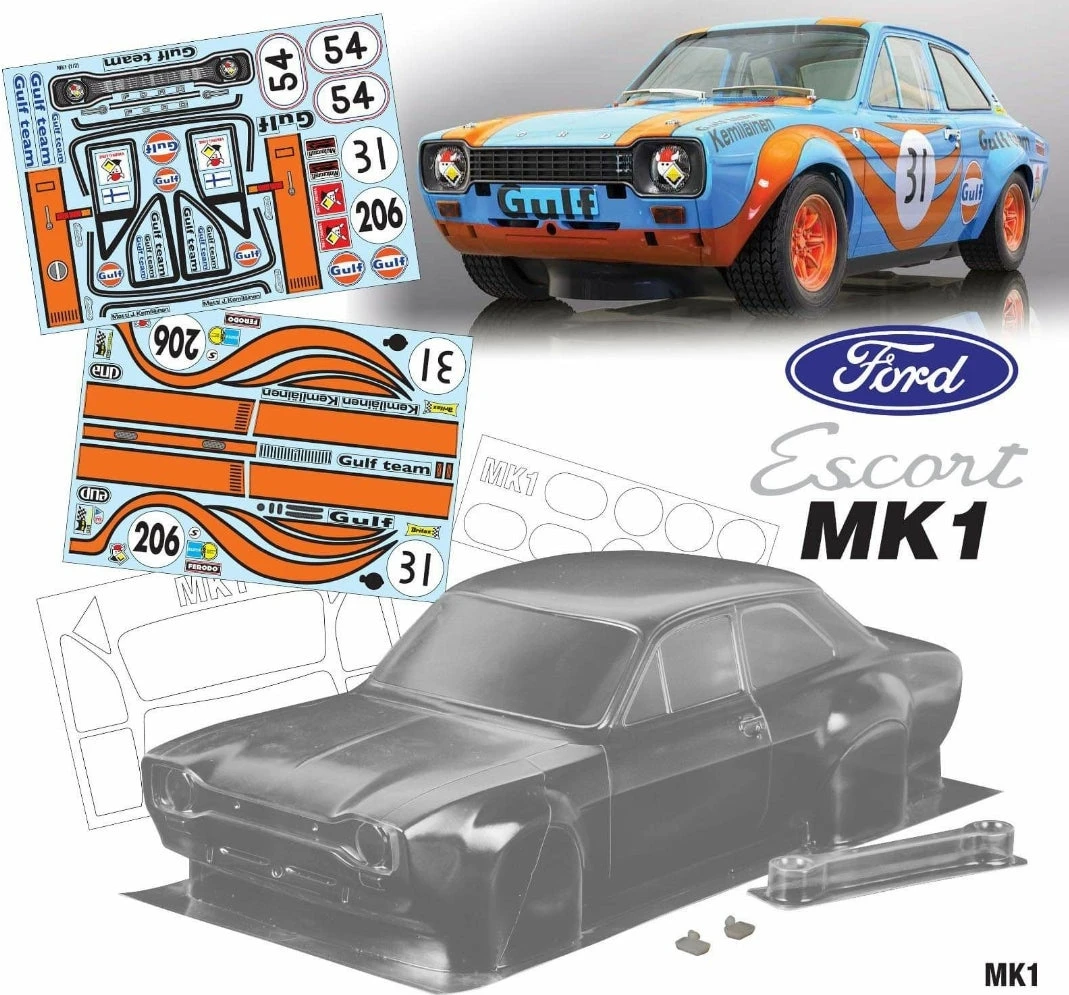 Mk1 Escort Bodyshell Kit 190mm GULF 1 Mk1 Escort Bodyshell Kit 190mm GULF