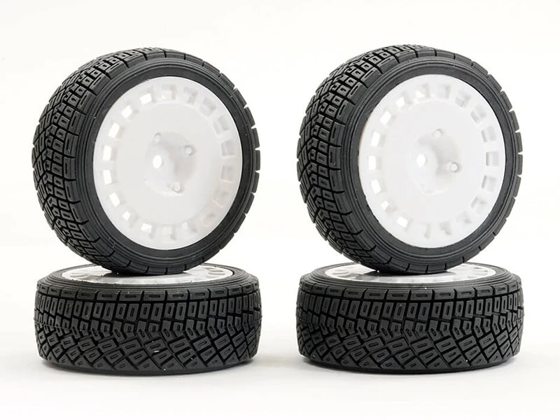1/10th Rally Angle Tyre/ Wheel Set White (4) FAST0071W 1 1/10th Rally Angle Tyre/ Wheel Set White (4) FAST0071W