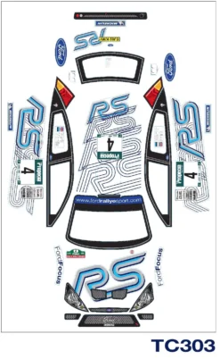 TC303 RS Ford Focus WRC Tamiya #58308 Replica TT01 TT02 HPI 190mm 257mm -Remote Control Toys Shop focusrs