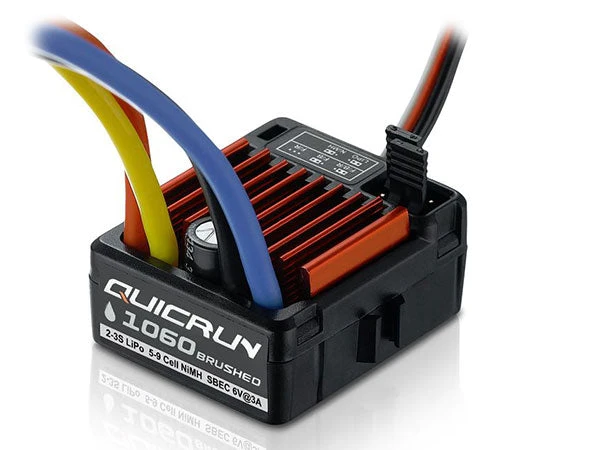 Hobbywing QUICRUN 1060 Brushed Waterproof ESC - Sbec HW30120060007 1 Hobbywing QUICRUN 1060 Brushed Waterproof ESC - Sbec HW30120060007