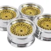 BBS Gold And Chrome 3mm Offset 26mm Rc Touring Car Wheels For Tamiya TT01 TT02 HPI Kyosho 12mm Hex Not M Chassis