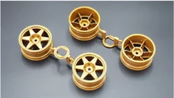 TAMIYA 1:10 RIMS AMG MERCEDES "DIEBELS" 26MM "GOLD" 4 PIECES