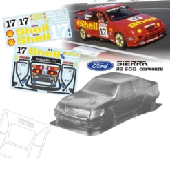 Ford Sierra RS500 Dick Johnson Tamiya TT01 TT02 190mm X 257mm HPI Kyosho Drift