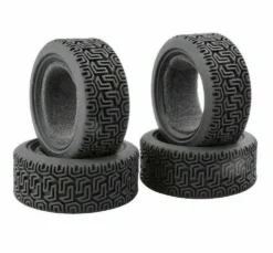 Gravel Tyres 26mm 4pcs On-Road Grip Tyre Set 52mm X 26mm Wheel Tamiya Kyosho HPI TYP2